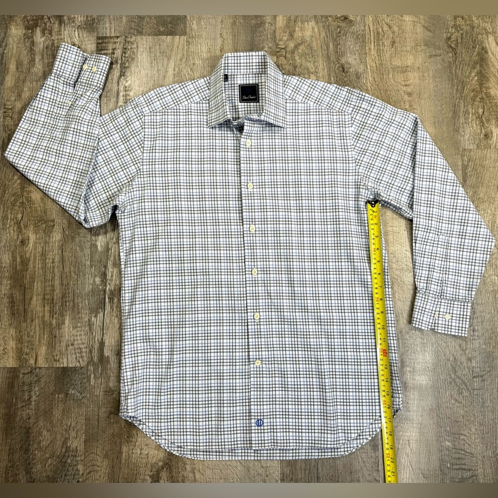 David Donahue 💎 Men’s Long Sleeve Dress Shirt Size 15 1/2  32/33 - Picture 8 of 14